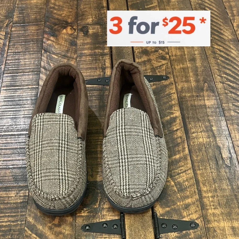 Plaid Slip-On Loafer slippers